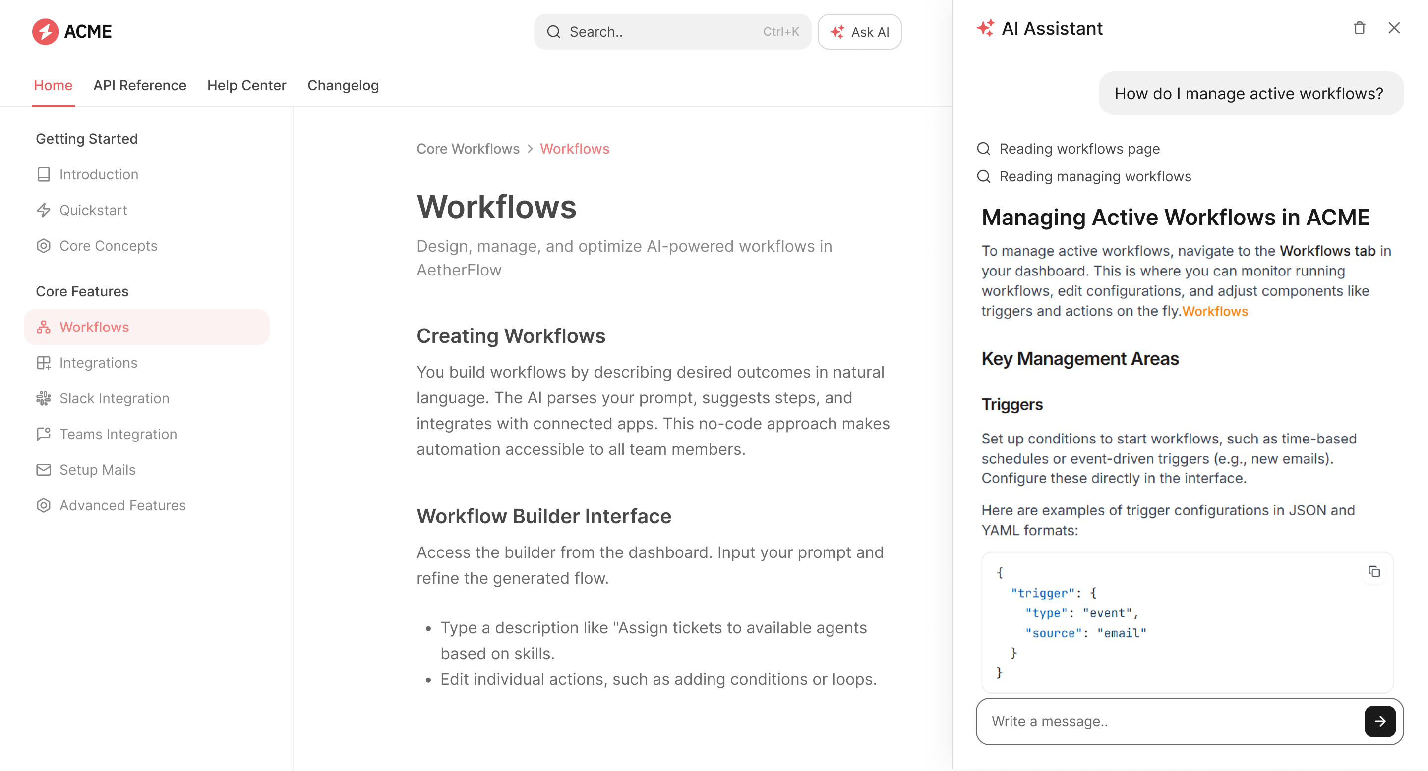 AI Assistant screenshot